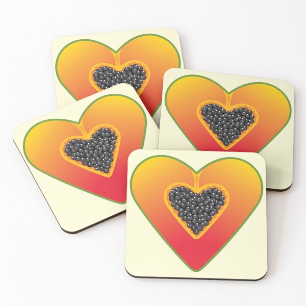 Item preview, Heart Shaped Healthy Fruit Half Papaya sticker designed and sold by tandaleah.