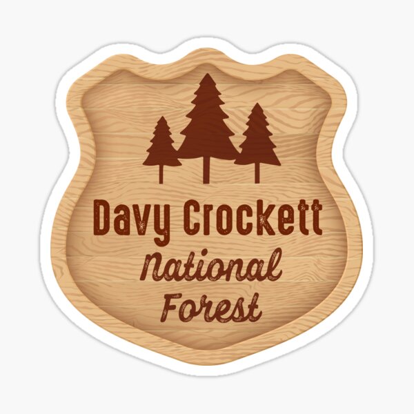 Davy Crockett National Forest Decal Sticker Explore Wanderlust Camping Hiking
