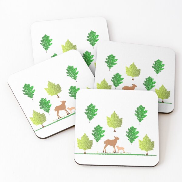 Item preview, Fallow Deer Mother and Fawn in the Forest designed and sold by naturegallery.