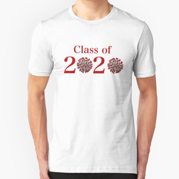 Class of 2020 Coronavirus Graduation Design Original Red Slim Fit T-Shirt