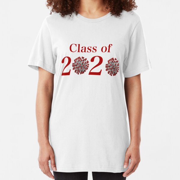 Class of 2020 Coronavirus Graduation Design Original Red Slim Fit T-Shirt