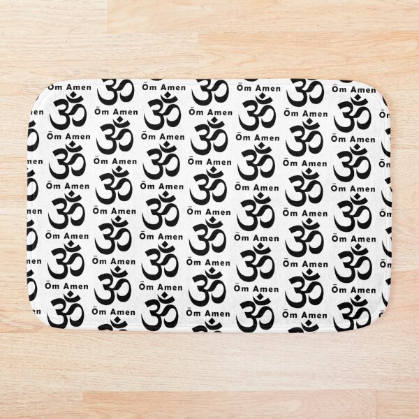 Om Amen (Black) Bath Mat