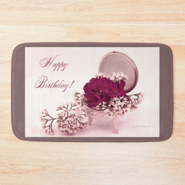 Item preview, Happy Birthday Card - Pink Geranium In Vintage Dish  designed and sold by Sandra Foster.