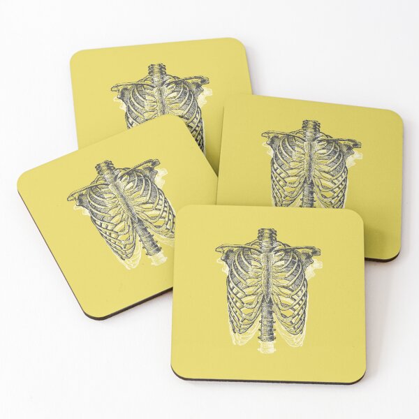 Item preview, Anatomical Ribcage • Yellow • Pastel Goth designed and sold by Rike Mayer.