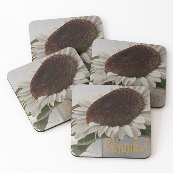 Item preview, Thanks - Short Petal Albino Sunflower  designed and sold by Sandra Foster.