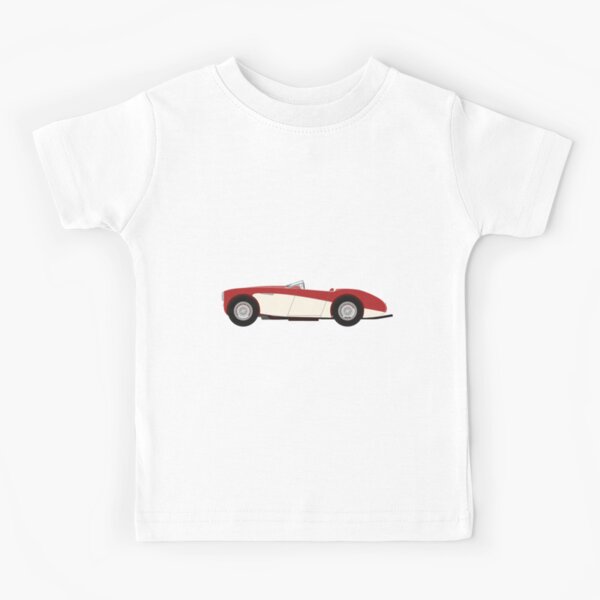 Austin Healey 100/4 Sports Classic Car (Red & Cream) with windscreen folded down Kids T-Shirt