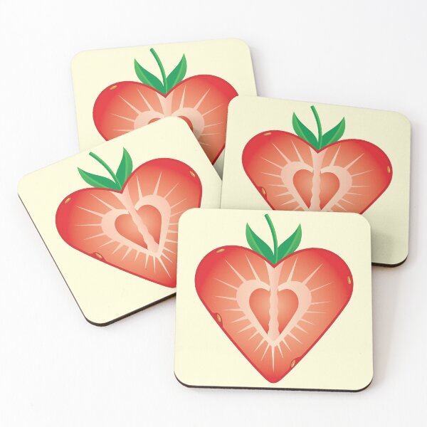 Item preview, Heart Shaped Healthy Fruit Half Strawberry sticker designed and sold by tandaleah.