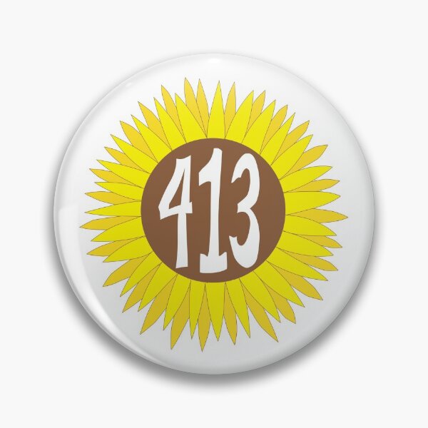 Item preview, Hand Drawn Massachusetts Sunflower 413 Area Code designed and sold by itsrturn.