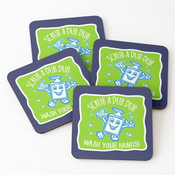 Item preview, Scrub a dub dub - wash your hands kiddos! Fellow humans, wash away those germs - thank you! Hand washing reminder in green designed and sold by smooshfaceutd.