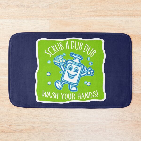 Item preview, Scrub a dub dub - wash your hands kiddos! Fellow humans, wash away those germs - thank you! Hand washing reminder in green designed and sold by smooshfaceutd.
