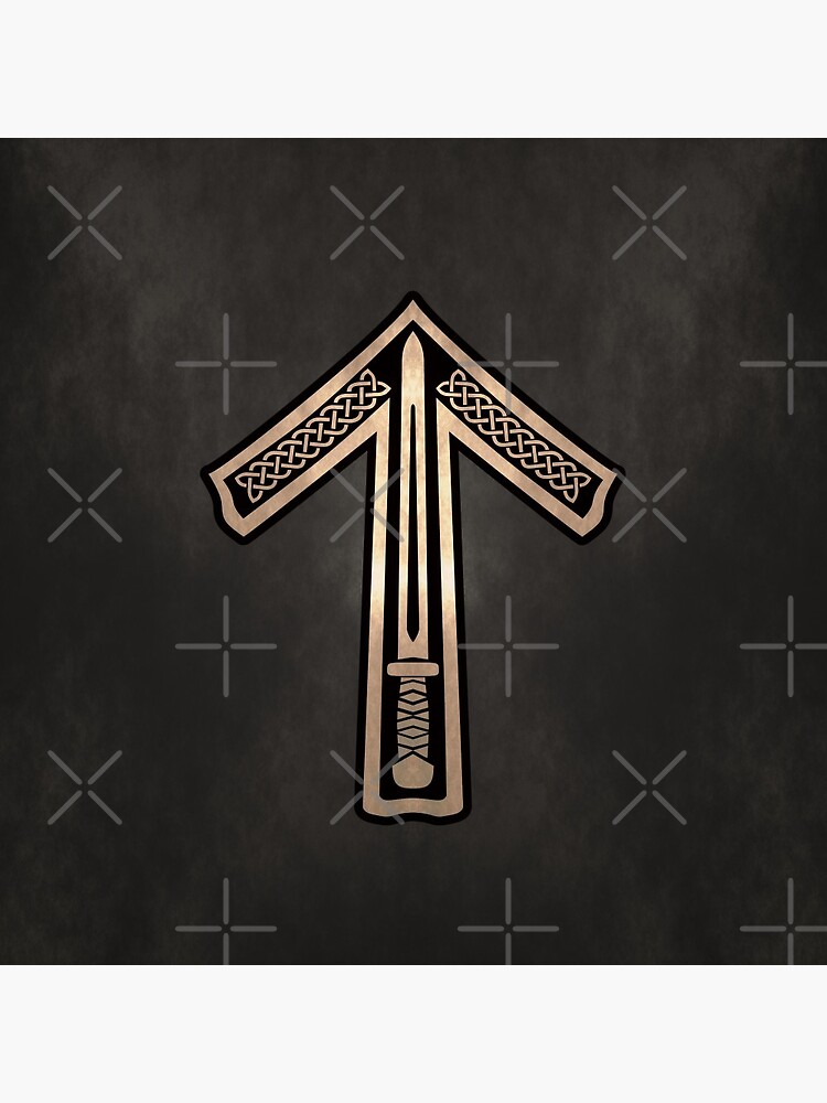 Tyr / Tiwaz Rune from the Futhark - Smokey and Torch Lit