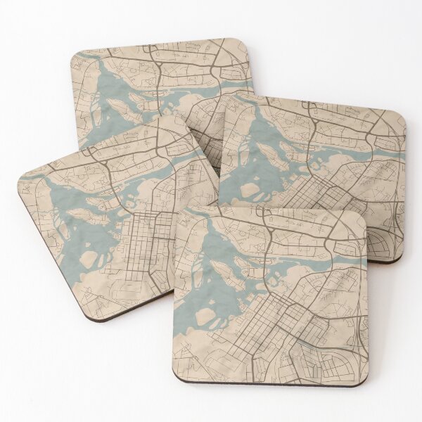 Aperçu de l'œuvre Oulu Sepia: carte créée et vendue par CPTVDesign.