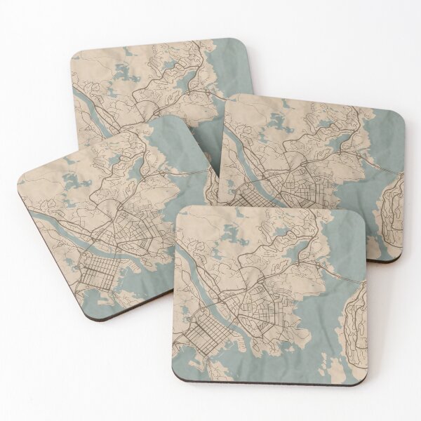 Item preview, Kristiansand Sepia Map designed and sold by CPTVDesign.