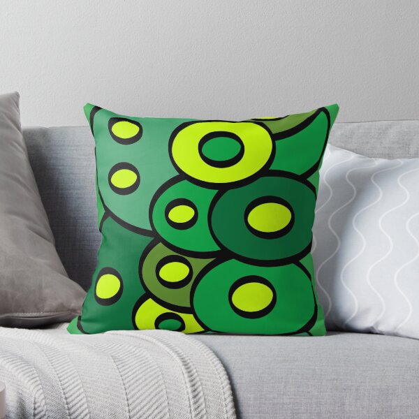 Green Alien Stuff 2 Throw Pillow