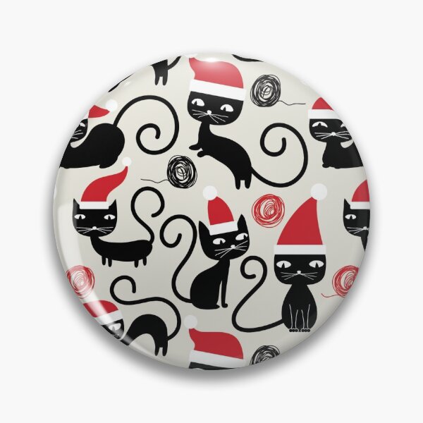 Item preview, Santa Claws Christmas Black Cats designed and sold by Pink Pineapple Works.