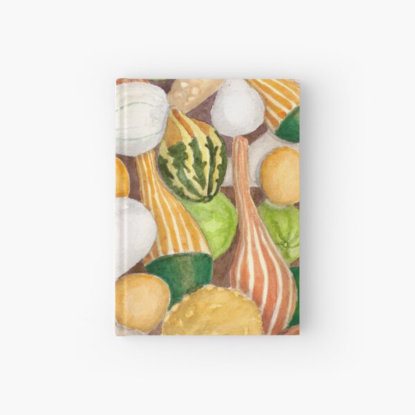 Fall Gourds - Realistic Watercolor Hardcover Journal