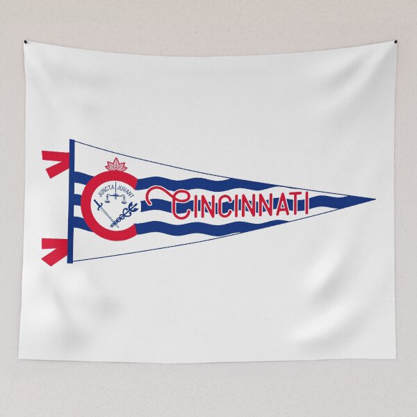 Item preview, Cincinnati Flag Pennant designed and sold by Decal Mania.