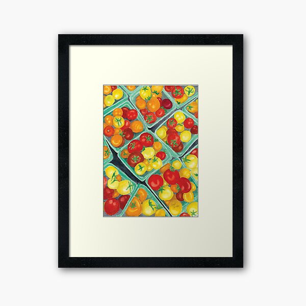 Tomato Time - Realistic Watercolor Framed Art Print