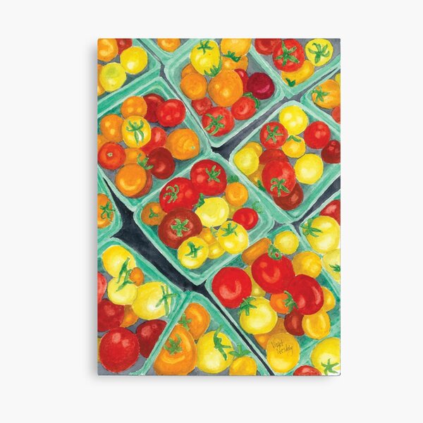 Tomato Time - Realistic Watercolor Canvas Print