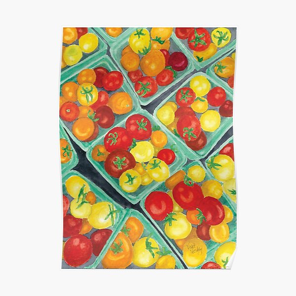 Tomato Time - Realistic Watercolor Poster