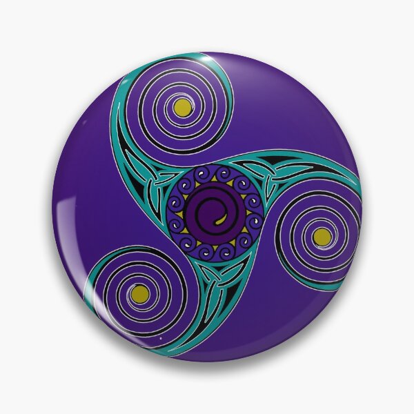 Item preview, Celtic Triskell (blue and purple)  designed and sold by Potty Pagan.