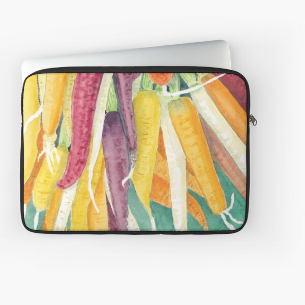 Rainbow Carrots - Realistic Watercolor Laptop Sleeve