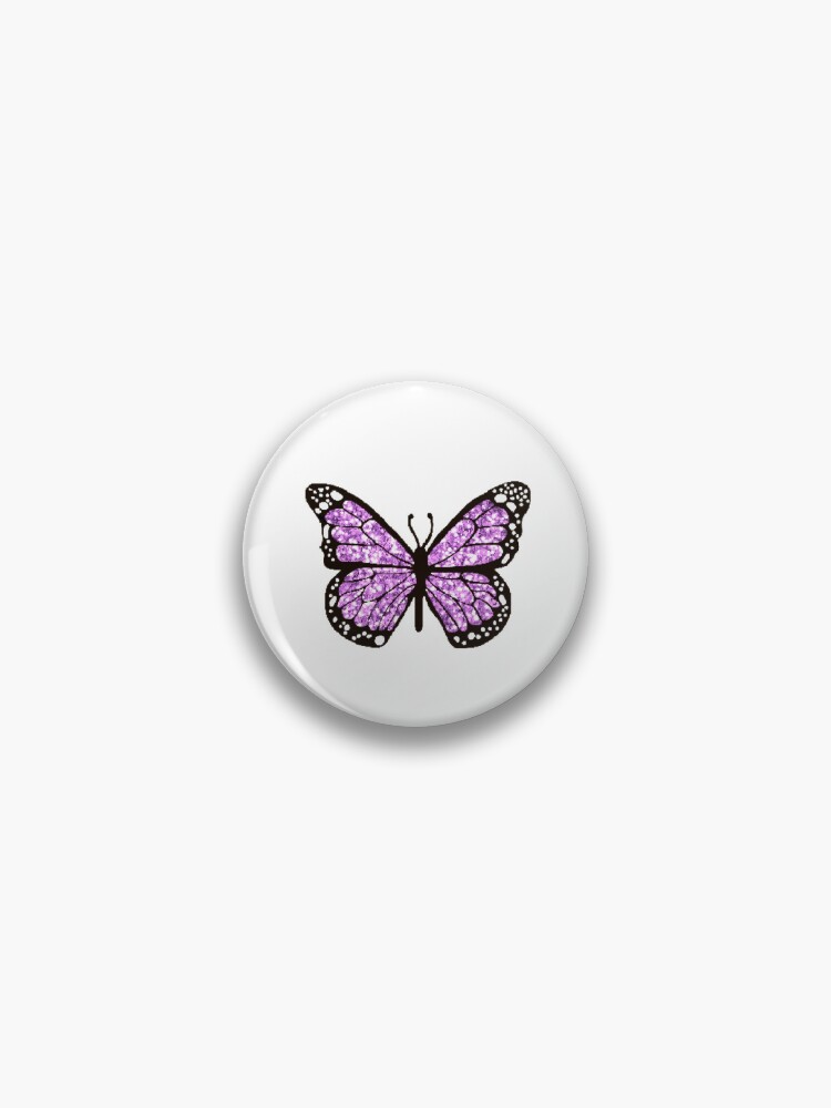 purple glitter butterfly Pin