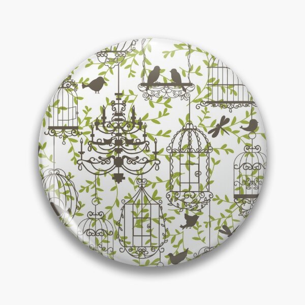 Item preview, Bird Cages and Ivy designed and sold by Pink Pineapple Works.