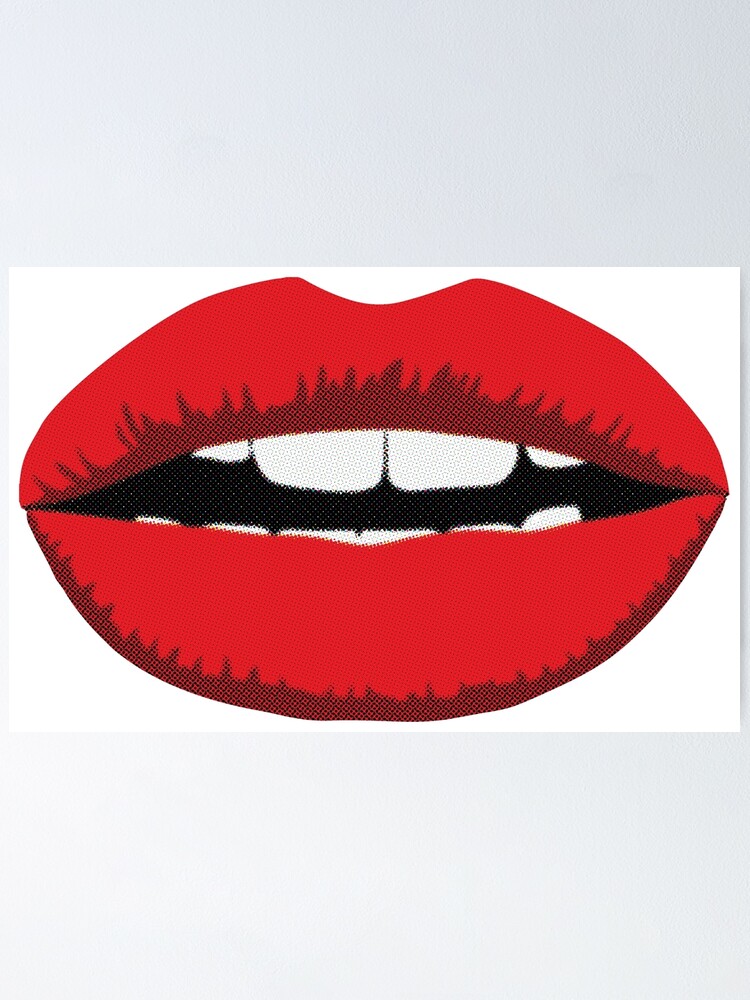 tempo stereoanlæg Spectacle Red Pop Art Lips" Poster for Sale by blissery | Redbubble