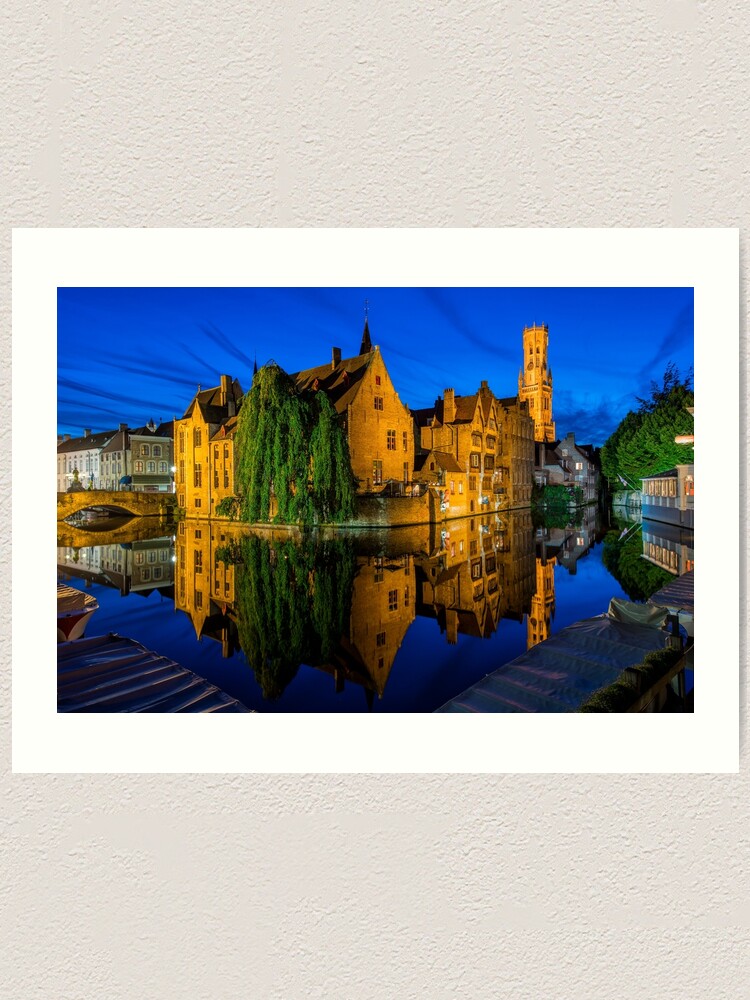 Alternate view of Rozenhoedkaai in Bruges, Belgium Art Print