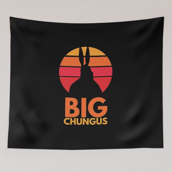 Item preview, Big Chungus Shadow Meme Fat Bunny Retro Vintage 70s Sunset designed and sold by Draculaura2009.