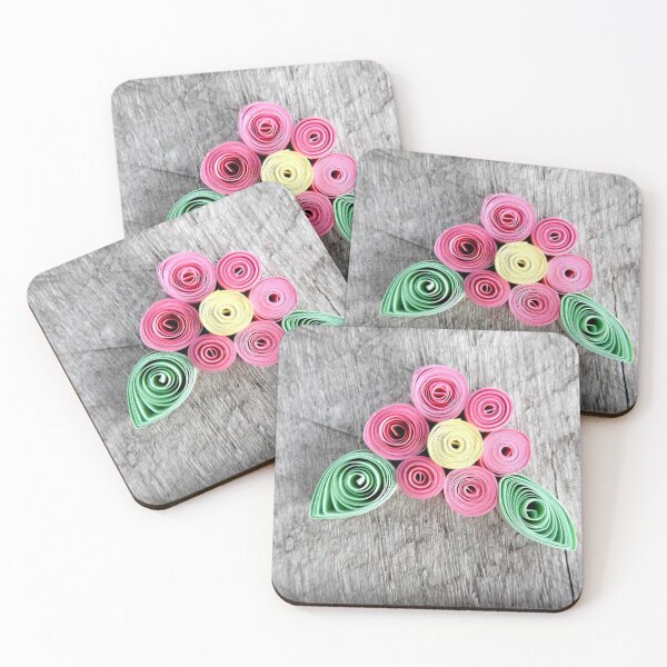 Item preview, quilled pink flower pattern designed and sold by Stephanie  Skeem.