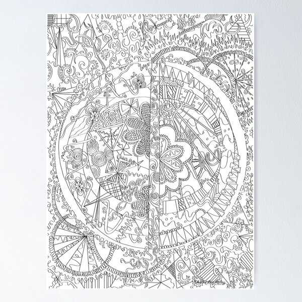 Abstract Coloring Art - Doodle Art Alley Poster