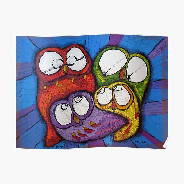 Owl Family Poster