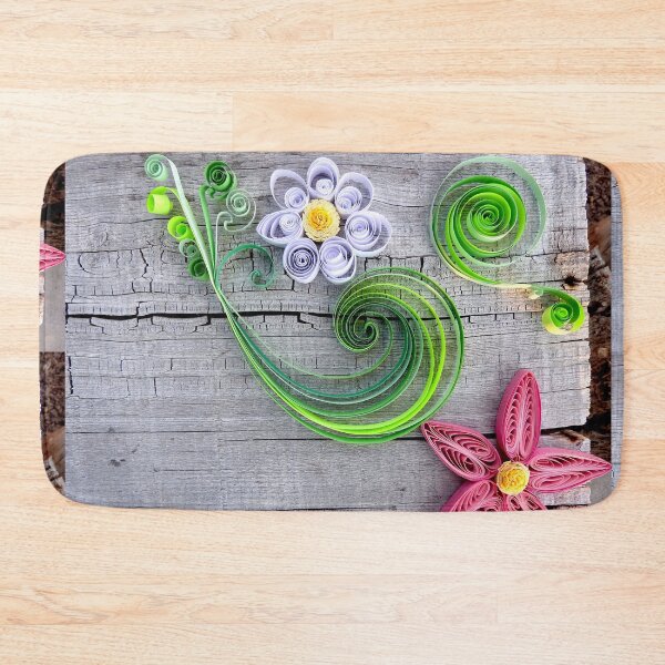 Item preview, quilled spiral leaves, and flowers on barnwood designed and sold by Stephanie  Skeem.