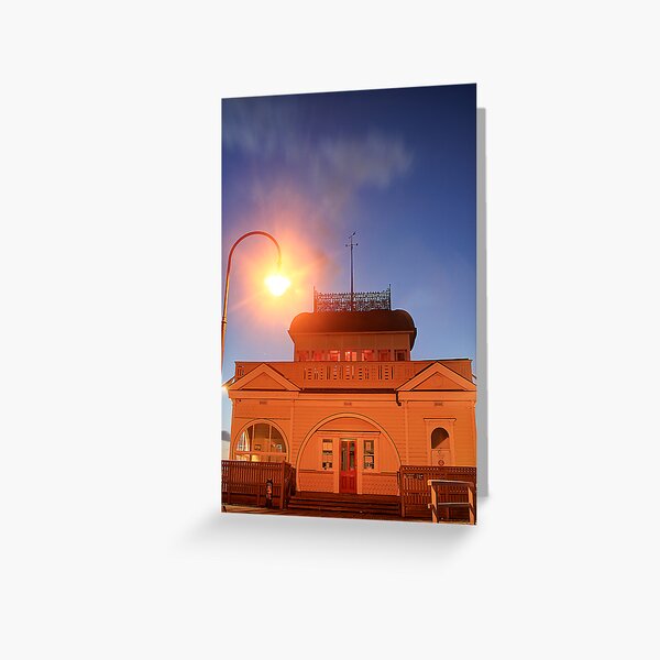 Item preview, Kiosk on St Kilda pier at sunset designed and sold by kitkat73.