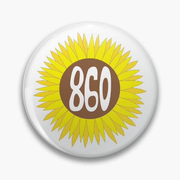 Item preview, Hand Drawn Connecticut Sunflower 860 Area Code designed and sold by itsrturn.