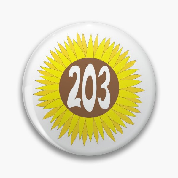 Item preview, Hand Drawn Connecticut Sunflower 203 Area Code designed and sold by itsrturn.