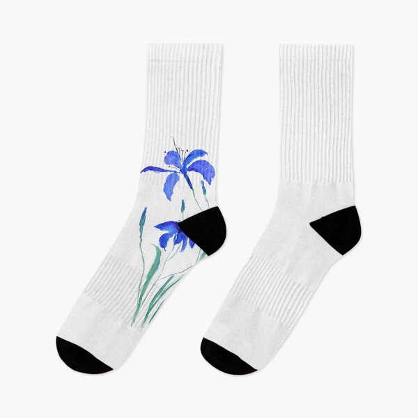 Item preview, hand painted blue day lily designed and sold by ColorandColor.