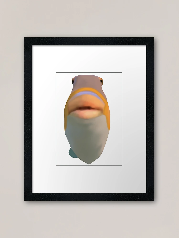 Fish Meme Framed Art Print for Sale by DoodlesnNoodlez