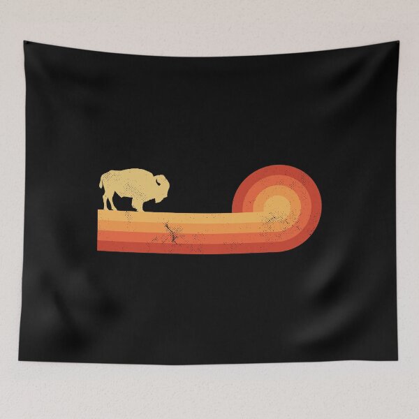 Item preview, Bison Retro Sunset Vintage 60s 70s Shirt for Men Women Boys Girls Kids Animal Lovers Gift designed and sold by LiqueGifts.