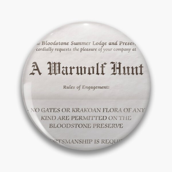 Item preview, Excalibur's Warwolf Hunt Rules of Engagement designed and sold by 90sOE.