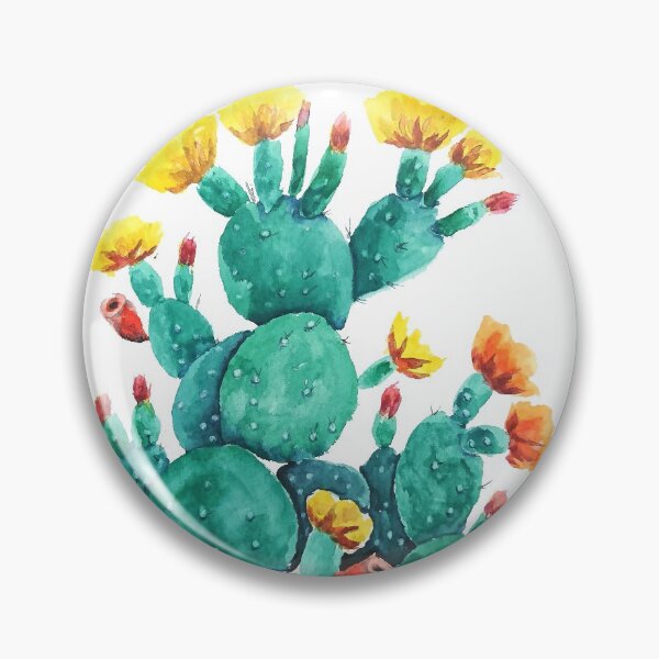 Item preview, hand painted flowering cactus watercolor arts  designed and sold by SelenePaintings .