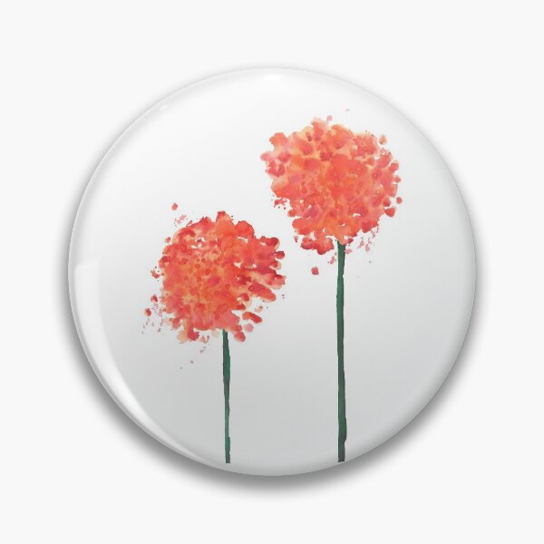 Item preview, hand painted 2 abstract geranium flowers  designed and sold by ColorandColor.