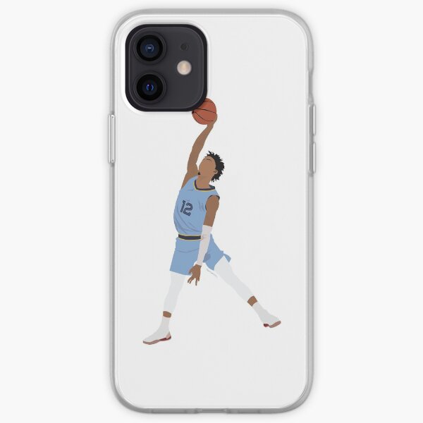 Ja Morant Memphis Grizzlies Minimalist Art // T shirt, phone cases, stickers and more iPhone Soft Case