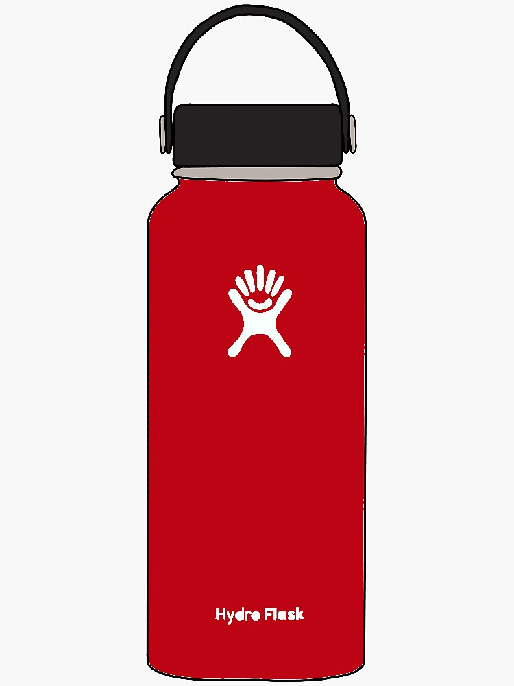 Red Hydroflask Sticker for Sale by kaitygrace Redbubble
