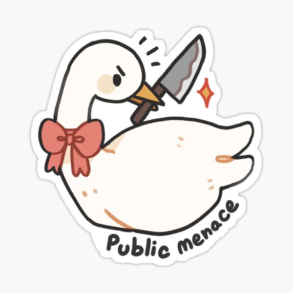 Untitled goose public menace Sticker