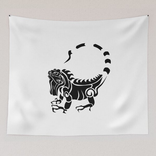 Item preview, Tribal Iguana in Black Ink Style designed and sold by grounds.