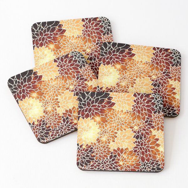 Item preview, Galaxy Golden Bronze Space Dahlias  designed and sold by 2sweetsDesign.