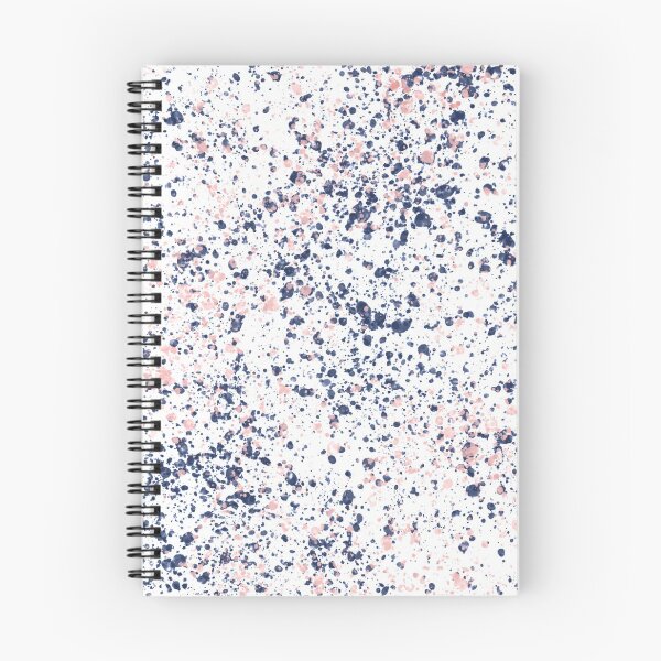Item preview, Navy Blue and Blush Pink Ink Spatter on White designed and sold by kierkegaard.
